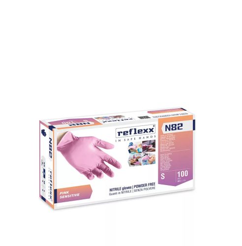 Egyszerhasználatos púdermentes ULTRAVÉKONY nitril kesztyű PINK - Reflexx N82 /PIERCINGES, MŰKÖRMÖS CSAJOK KEDVENCE/