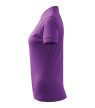 Női galléros pique póló, lila, 200 g/m²