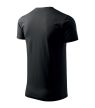 Férfi környakas póló, fekete, 160 g/m²