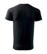 Férfi környakas póló, fekete, 160 g/m²