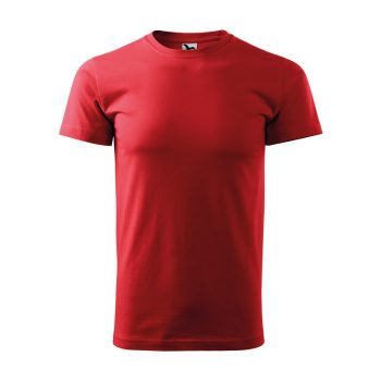 Férfi környakas póló, piros, 160 g/m²