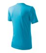 Férfi környakas póló, türkiz, 160 g/m²