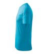 Férfi környakas póló, türkiz, 160 g/m²