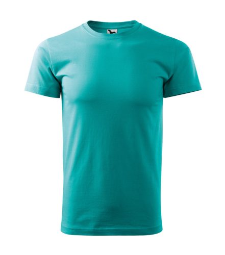 Férfi környakas póló, smaragdzöld, 160 g/m²