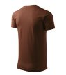 Férfi környakas póló, csokoládébarna, 160 g/m²