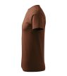 Férfi környakas póló, csokoládébarna, 160 g/m²