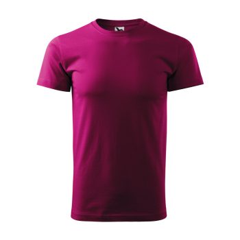 Férfi környakas póló, fukszia, 160 g/m²