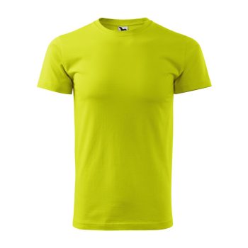 Férfi környakas póló, lime, 160 g/m²