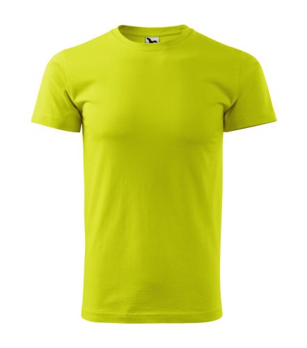 Férfi környakas póló, lime, 160 g/m²