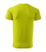Férfi környakas póló, lime, 160 g/m²