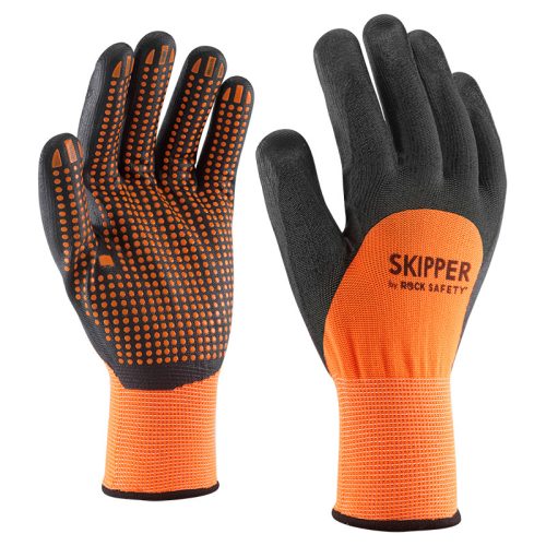 Poliészter-spandex szerelőkesztyű nitril mártással-SKIPPER
