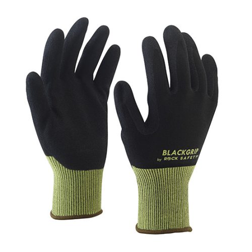 Nylon-spandex szerelőkesztyű habnitril tenyérmártással-BLACKGRIP