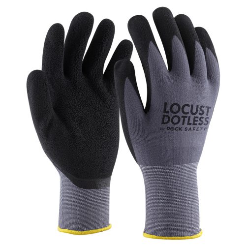 Nylon-spandex szerelőkesztyű mikro habnitril tenyérmártással-LOCUST-DOTLESS